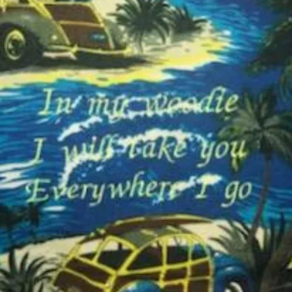 In my woody I will take you everywhere I go embroidered tote